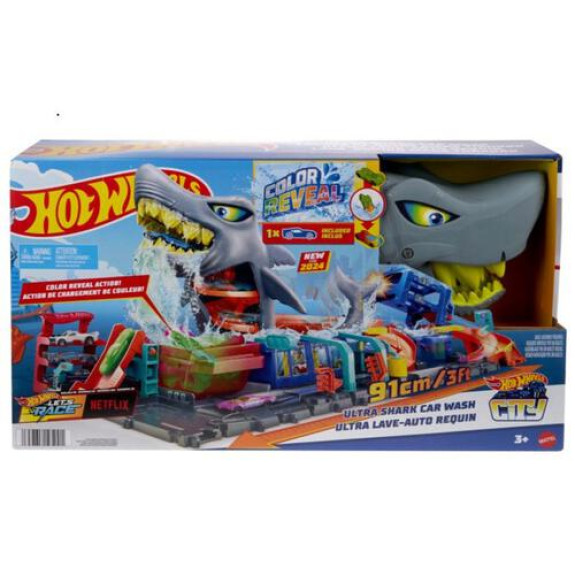 Hot Wheels City Ultra Shark Car Wash